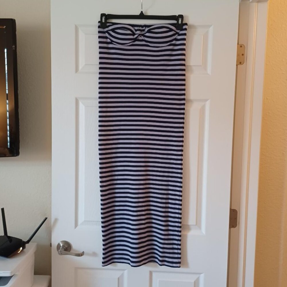 NWOT Circus Hotel Striped Bodycon Strapless Maxi Dress Size 6 (Italian 44)